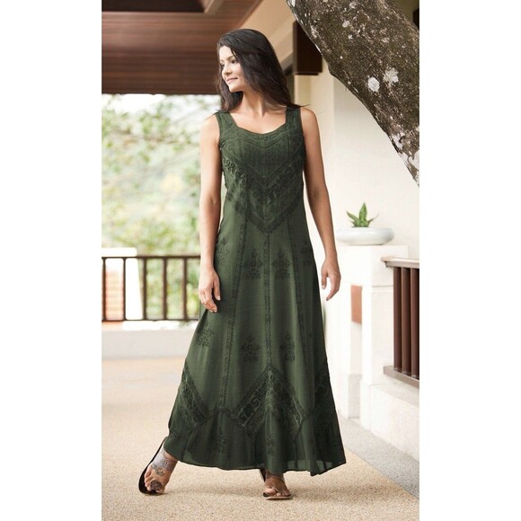 Holy Clothing Dresses & Skirts - Holy Clothing Ena Maxi in Huntress Green Medium Fairy Core Medieval Renaissance